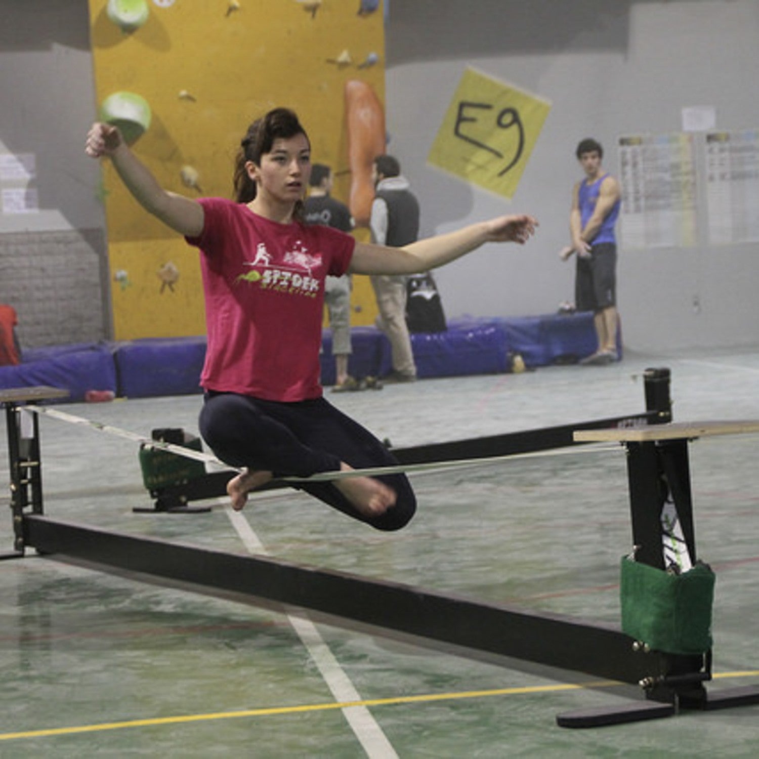 struttura portante per slackline da interno