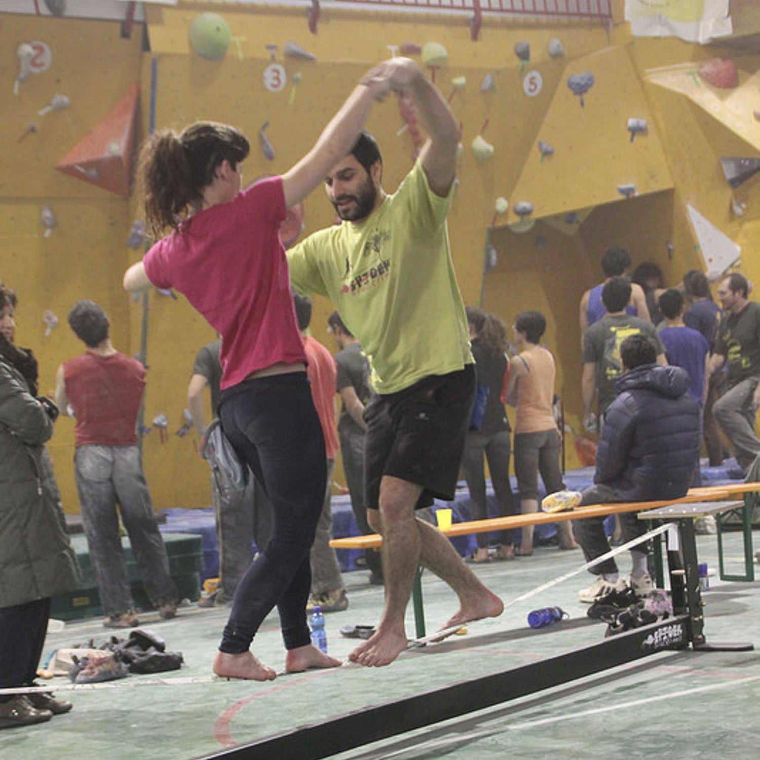 struttura portante per slackline da interno