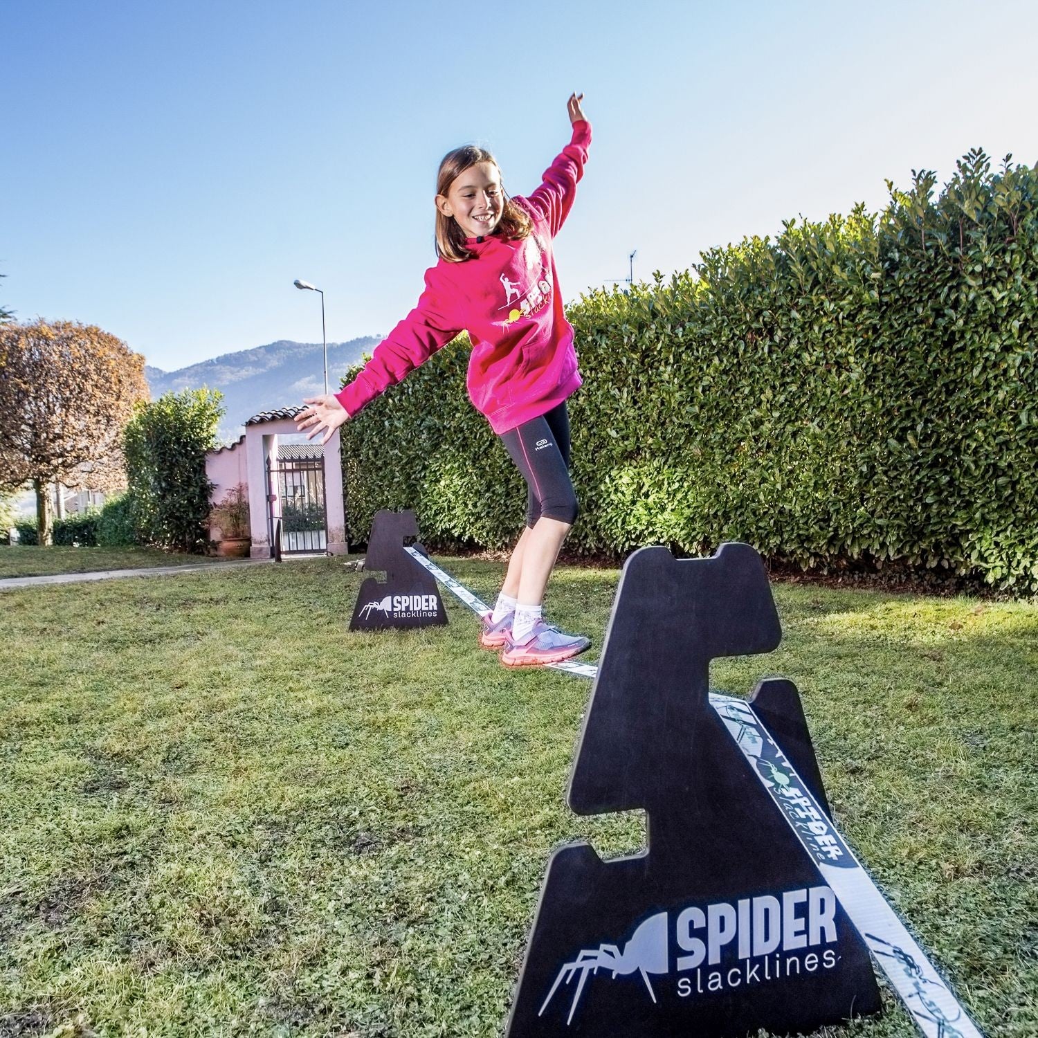cavalletto tre altezze per slackline