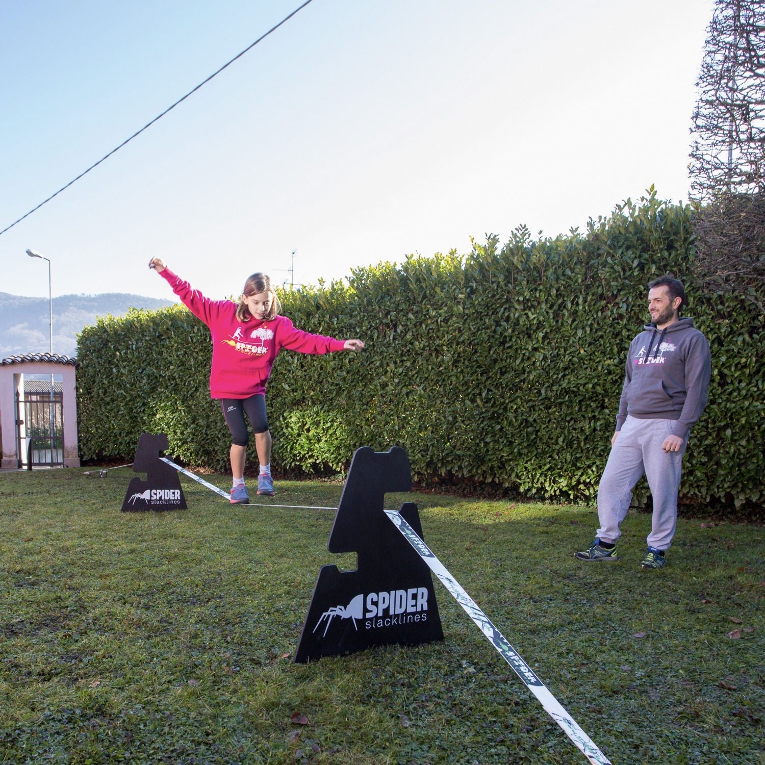 cavalletto tre altezze per slackline