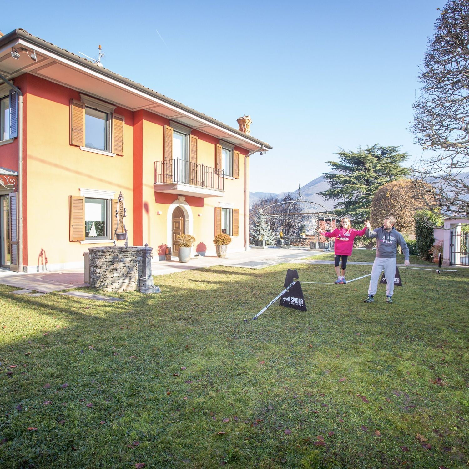 cavalletto tre altezze per slackline