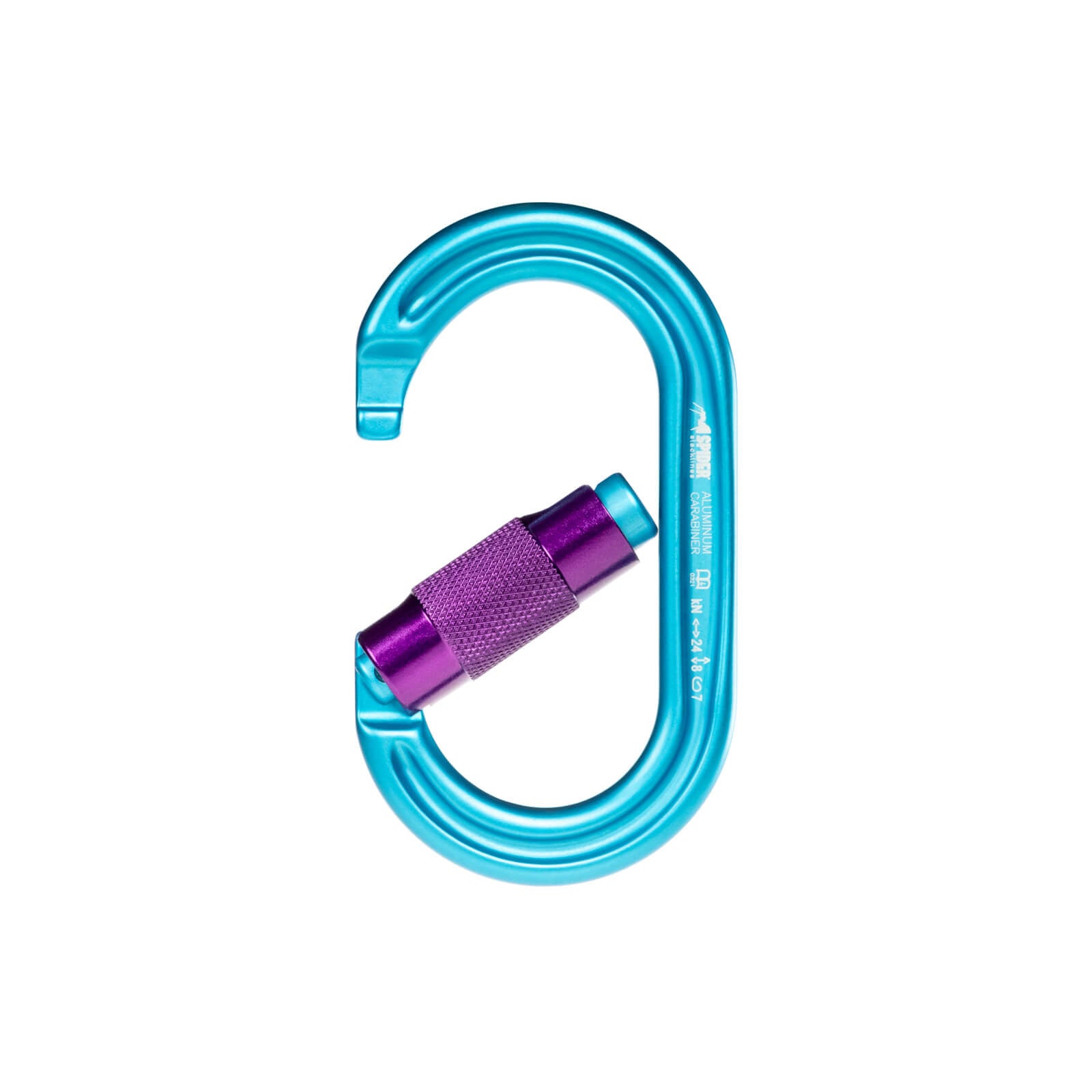 moschettone ovale con ghiera in alluminio