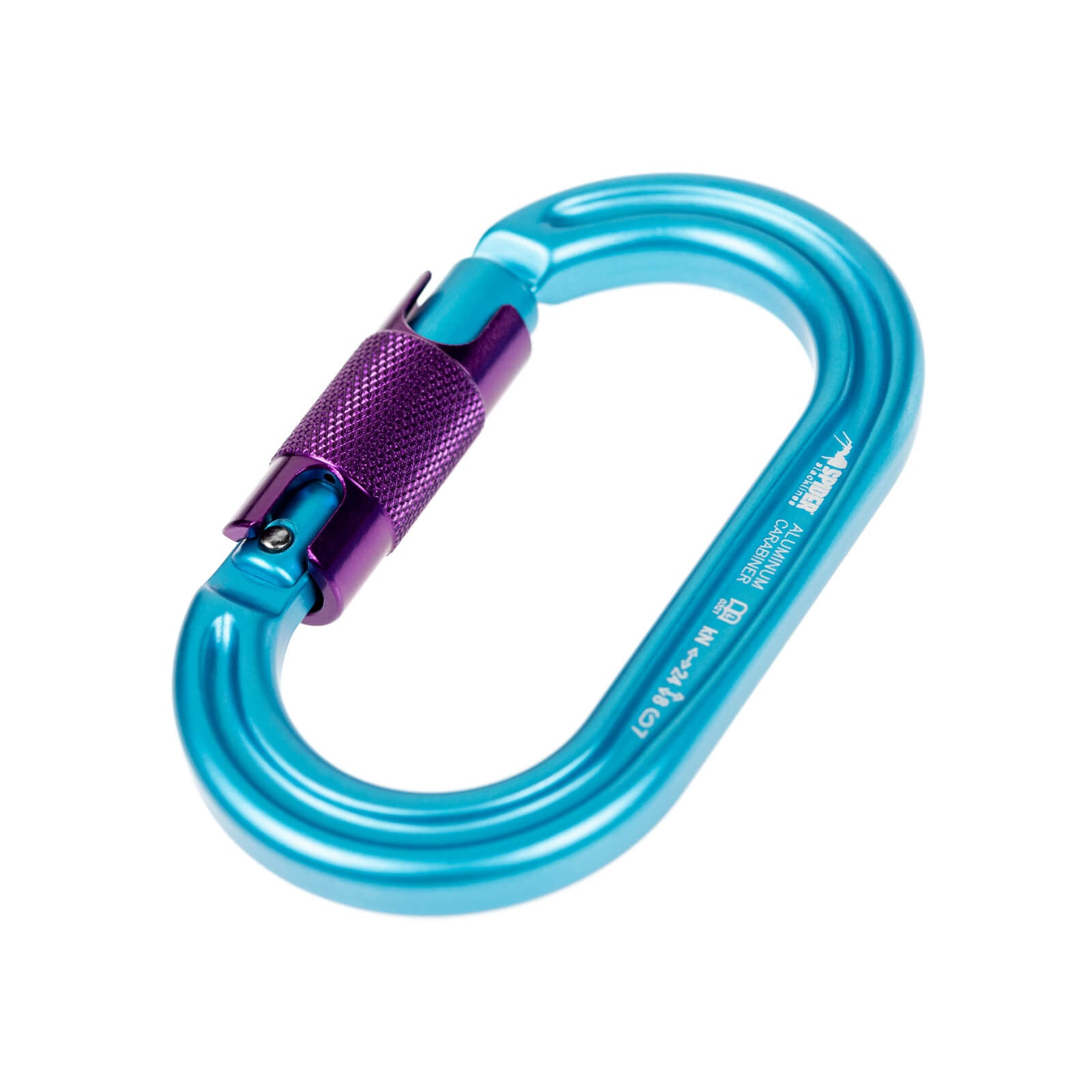 moschettone ovale con ghiera in alluminio