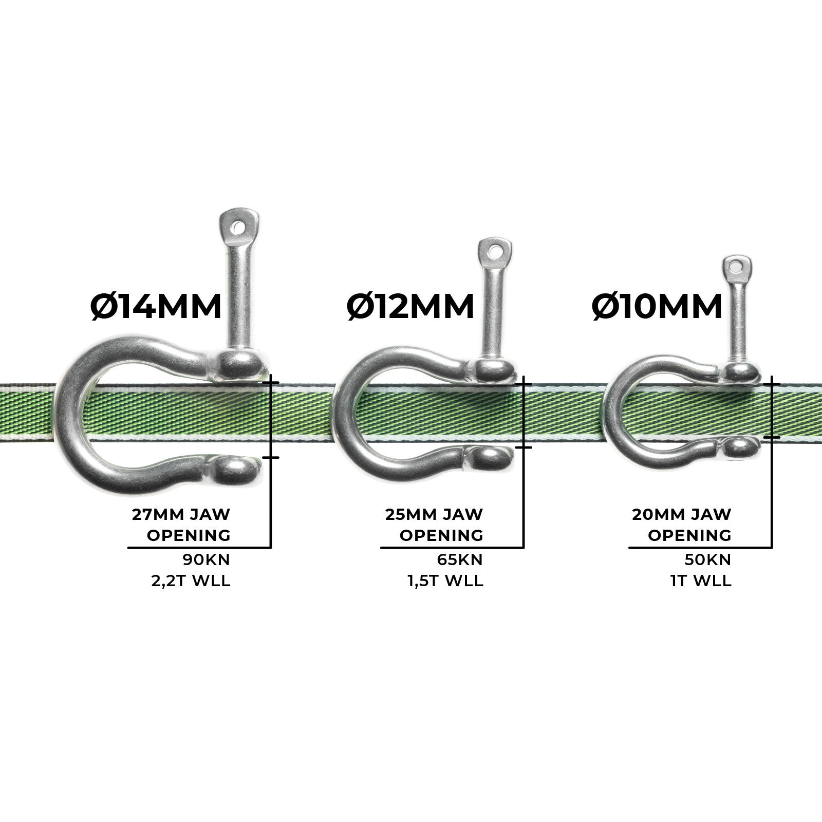 BOW SHACKLES STAINLESS STEEL