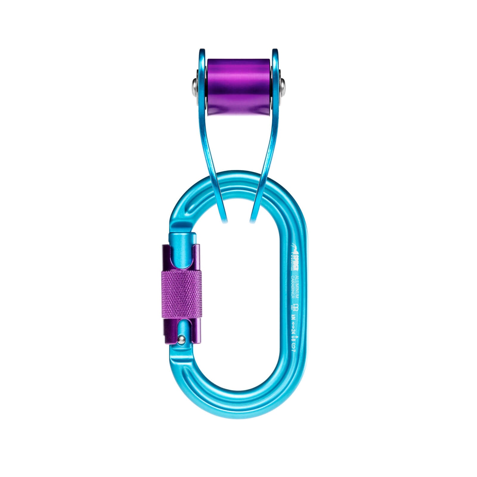 carrucola piatta slackline con moschettone