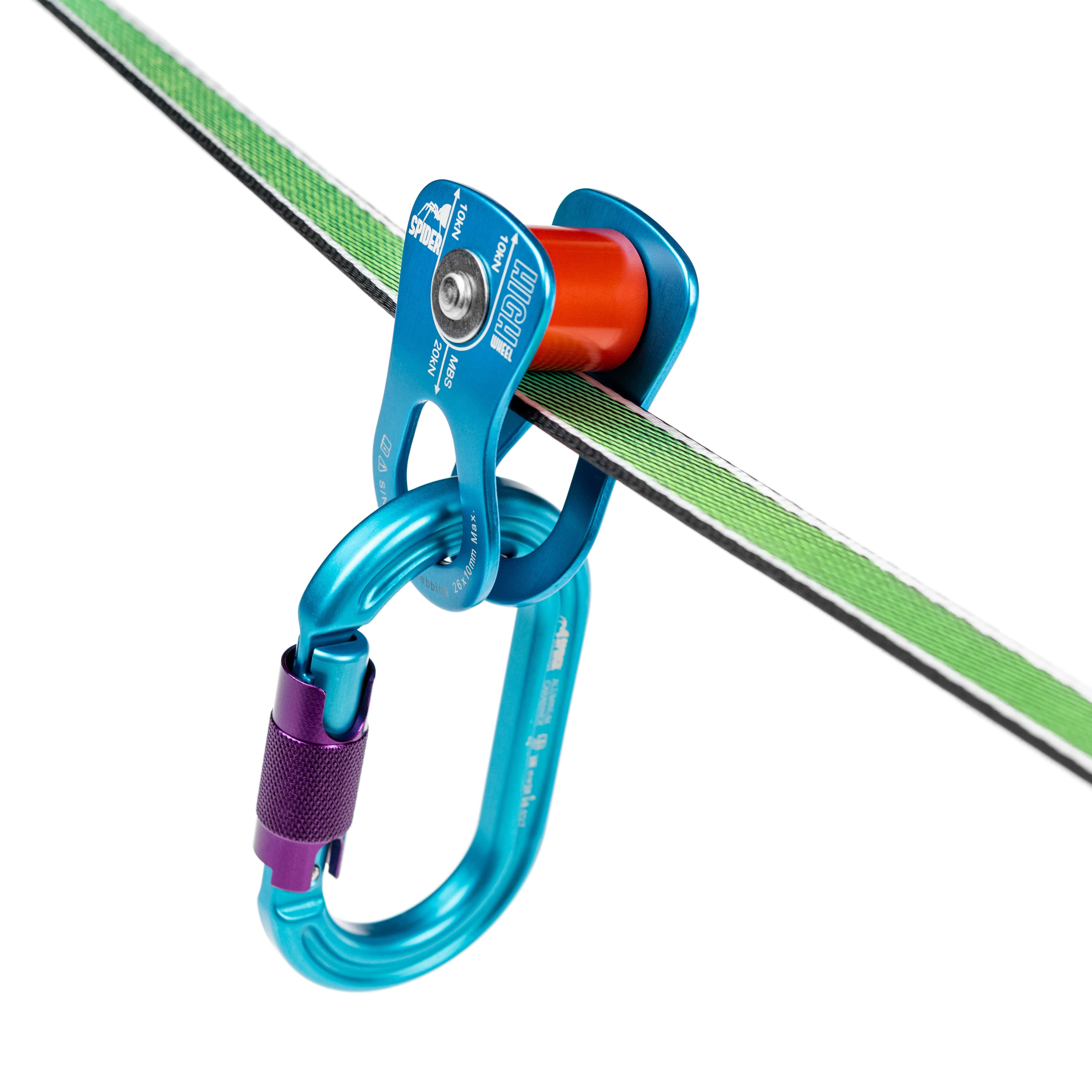 carrucola piatta slackline con moschettone