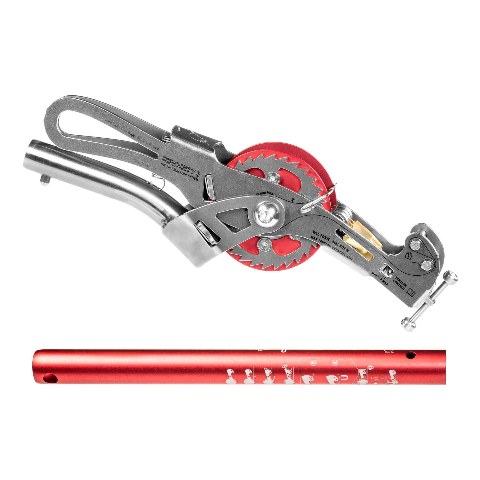 Sistema di tensionamento per highline e longline